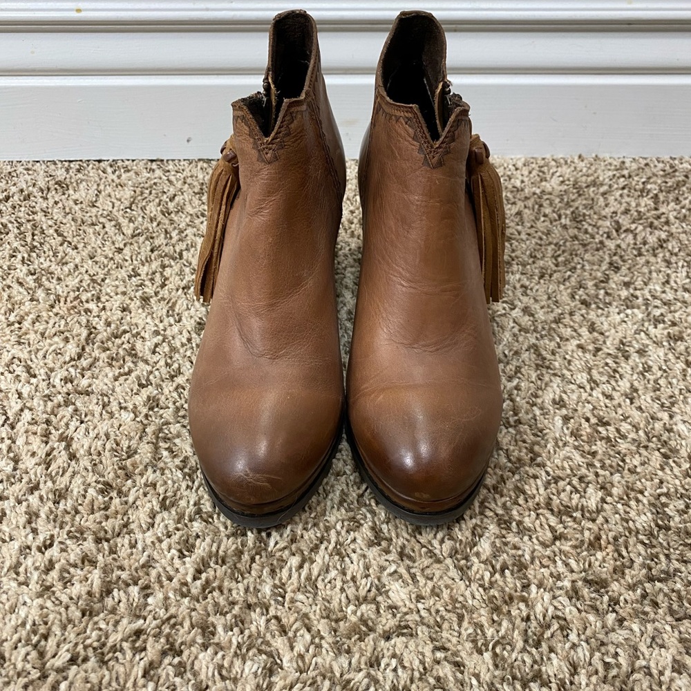 Ariat Leather Wedge Booties - Brand New!